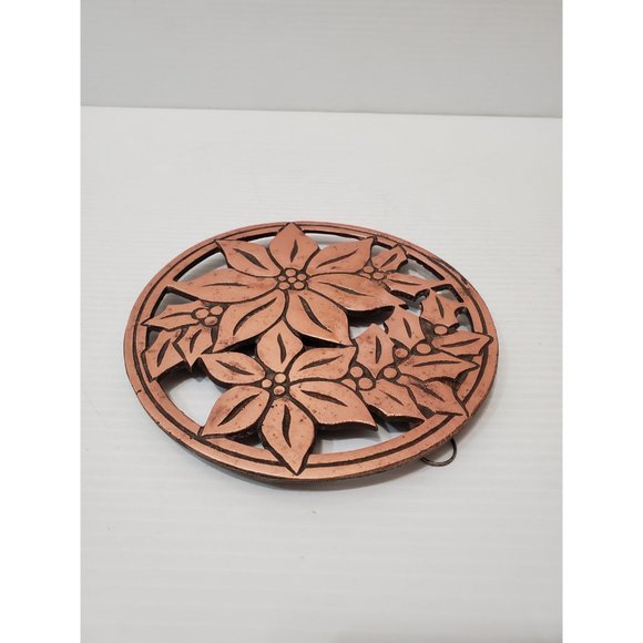 Beautiful leafs design cast copper circular round trivet.Trivet - Pot ho… - Picture 9 of 10